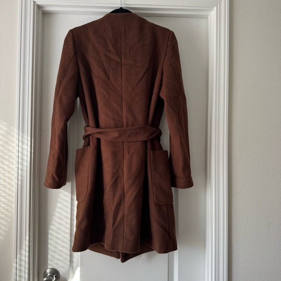 Ann Taylor Wool Blend Belted Coat in Chestnut Brown, Size Small - Picture 6 of 9